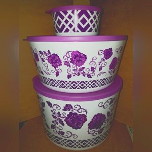 Tupperware Floral Boarder Set